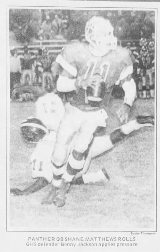 As a high school quarterback, Shane Matthews won a Mississippi state championship.